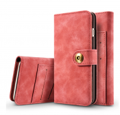 Plånboksfodral i matt läder till iPhone XR