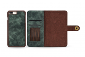 Plånboksfodral i matt läder till iPhone 7/8