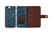 Plånboksfodral i matt läder till iPhone X/XS