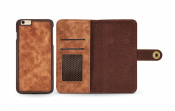Plånboksfodral i matt läder till iPhone XR
