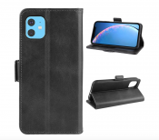 Läderfodral / plånboksfodral med magnetflärp till iPhone 11