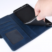 Läderfodral / plånboksfodral med magnetflärp till iPhone XR