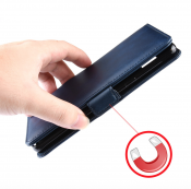 Läderfodral / plånboksfodral med magnetflärp till iPhone 6/6s