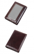 Liten läderplånbok / kortplånbok med utvändigt fönster
